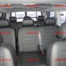 Авточехлы VW- T-5/T-6 (8 мест) рестайлинг с 2009 (Аригон) чер+чер