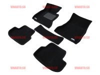 Коврики салона текст.BMW 5 F10 2013-> RWD restyling LINER 3D Lux с бортиком черные/ST7400509