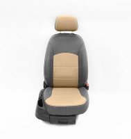 АВТОФРАНТ GEELY-Emgrand X7 с 2013 (Ромб) сер+беж отстрочка красная