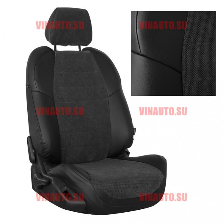 Авточехлы NISSAN-X-Trail T-32 с 15- (Велюр) чер+чер Авточехлы NISSAN-X-Trail T-32 с 15- (Велюр) чер+чер