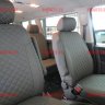 Авточехлы VW- T-5/T-6 (8 мест) рестайлинг с 2009 (Ромб) тем.сер+тем.сер