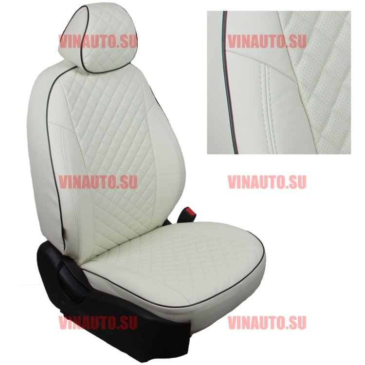 Авточехлы FORD-Kuga 2 с 2012- (Ромб) бел+бел