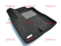 Коврики салона текст.Nissan Murano 2008-> 3D Pradar с бортиком черные ( с метал. подпят.)/SI0900108