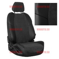 Авточехлы TOYOTA-Land Cruiser Prado 150 (5 мест) 2009- (Велюр) чер+тем.сер