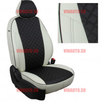 Авточехлы KIA-Optima с 2016-/HYUNDAI-Sonata  LF с 2014 (Ромб) бел+чер