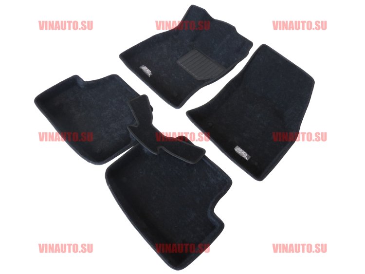 Коврики салона текст.Audi A3 2013-/VW Golf VII 2013- LINER 3D Lux с бортиком черные/ST7400558